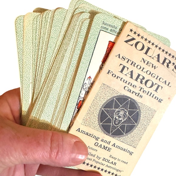 C1965 VINTAGE ZOLAR'S NEW ASTROLOGICAL TAROT FORTUNE TELLING CARDS OOP VG - Picture 8 of 9